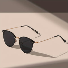 UV400 Semi Rimless Sunglasses for Beach Driving Vacation