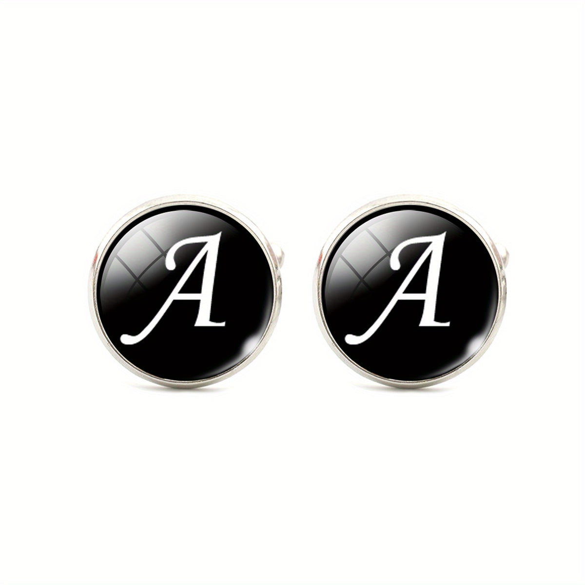 Men's Letter C Silver Cufflinks for Shirt Wedding