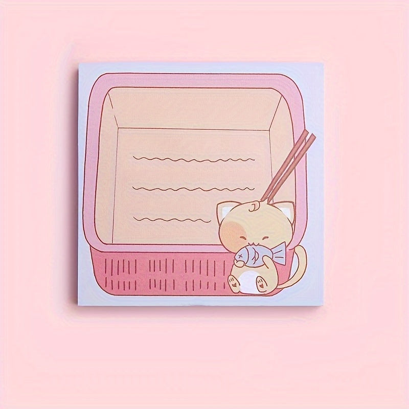 Cat Sticky Notes Cartoon Style 80 Sheets