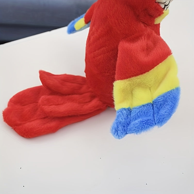 Parrot Plush Toy with Wing Flapping and Recording Feature