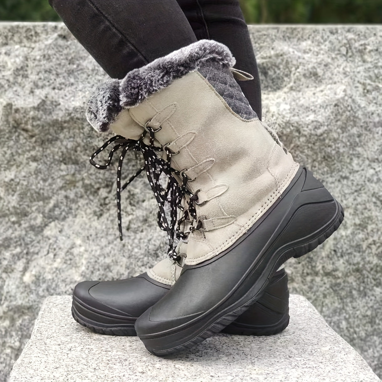 Women's Non-slip Warm High Tube Snow Boots