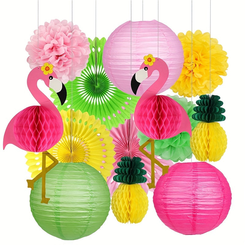 Flamingo Party Decorations Set - Luau Birthday Tropical Bachelorette Party