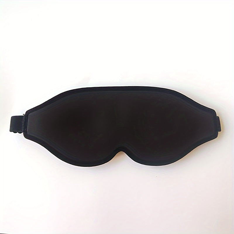 Soft Blackout Sleeping Eye Mask 3D Contoured Blindfold Adjustable Strap