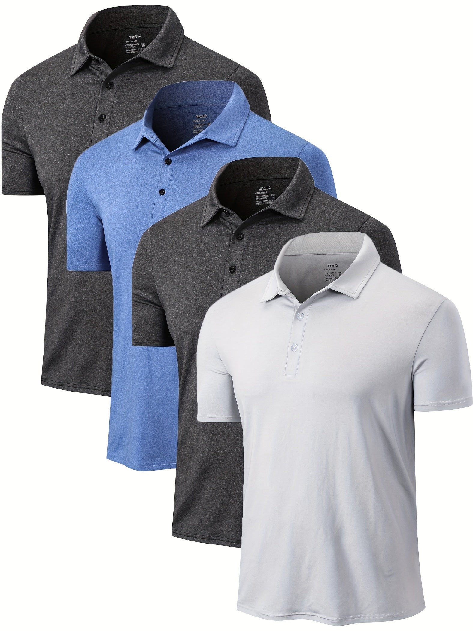 Men's Quick Dry Lapel Golf T Shirt Short Sleeve Moisture Wicking Casual Workout