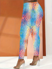  Paisley Print High Rise Boho Leggings