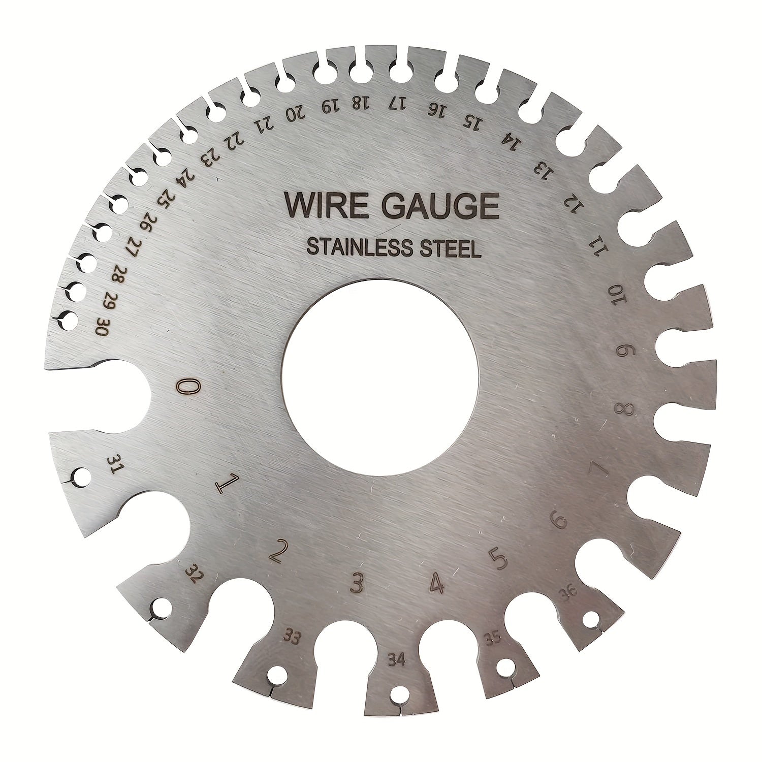 Stainless Steel Welding Gauge Dual Sided Round Wire Sheet Measurement Tool