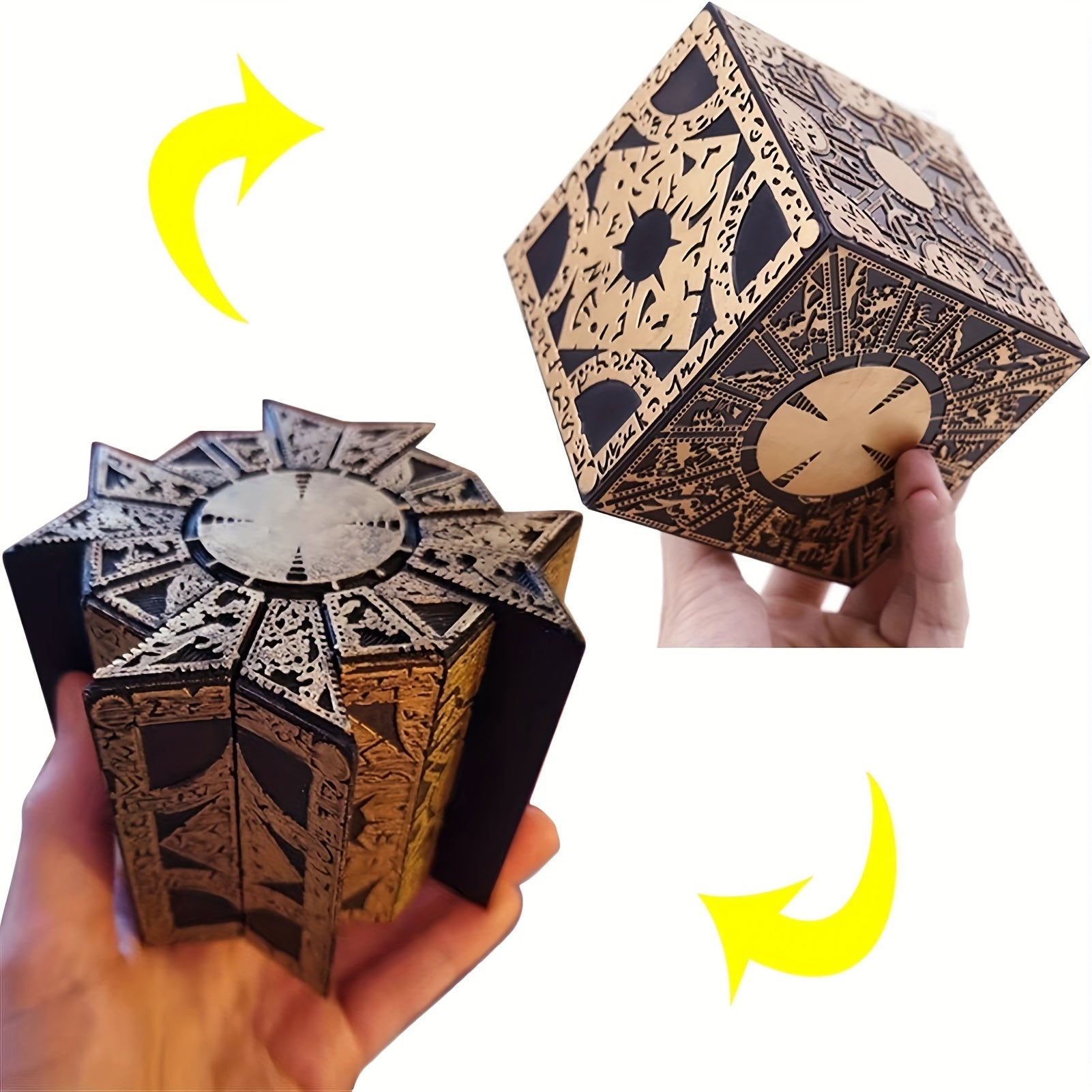 Horror Movie Prop Puzzle Box with Base