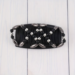 Double Row Beaded Hair Comb for Women