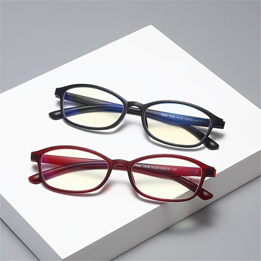 Square Frame Eyeglasses Light Blocking Lightweight Portable Glasses
