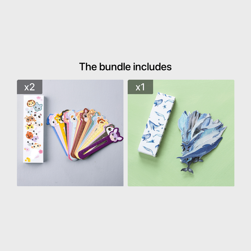 30pcs Animal Bookmarks Ideal Gift for Students, Girls, Friends & Family