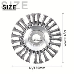 Lawn Trimmer Head Steel Wire Wheel Brush Replacement Part