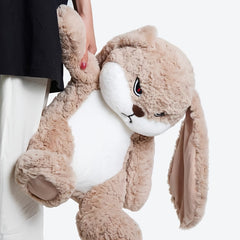 Bunny Plush Toy Soft Rabbit Doll with Expressive Eyes & Fluffy Ears Pillow