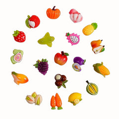 20pcs Mixed Cartoon Fruit Beads Pendants DIY Jewelry Making Accessories