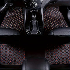 Waterproof Universal Car Floor Mats Front & Rear Set PU Leather Carpets