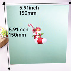 Set of 6 Cartoon Christmas Cards with Envelopes