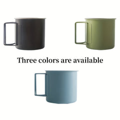 Stainless Steel Mug with Foldable Handle for Outdoor Adventures