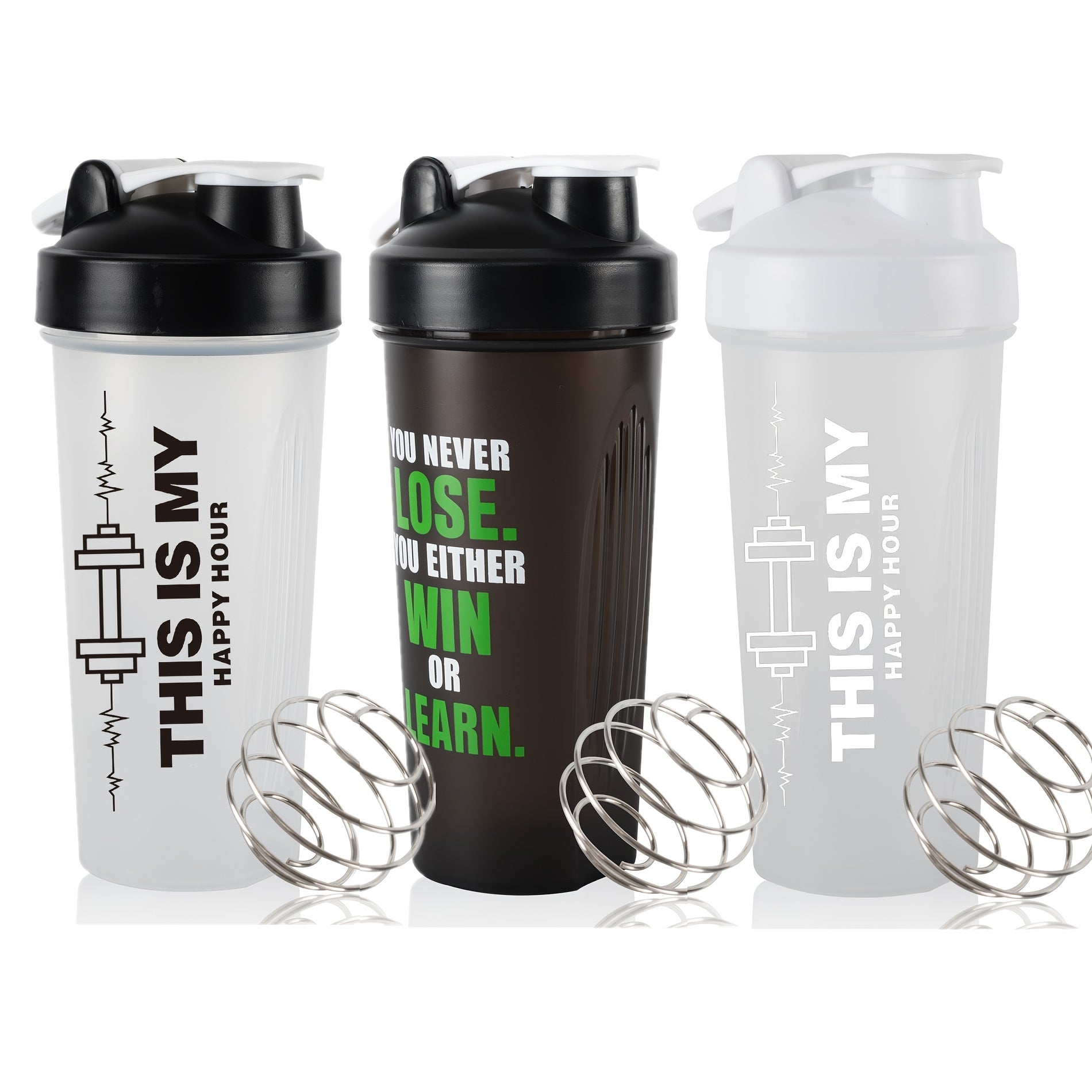 600ml Leak Proof Protein Shaker Bottle for Smoothies and Fitness