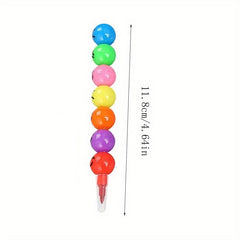 20pcs Crayons Cartoon Joyful Face Candy Gourd Vibrant Mixed Colors