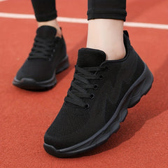 Women's Mesh Breathable Sports Shoes Lace Up Running Shoes