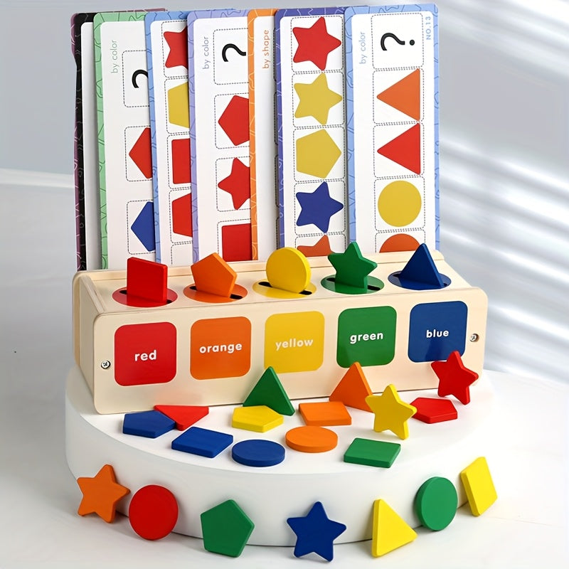 Wooden Shape Classification Box for Kids
