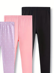 4pcs Girls Comfortable Leggings Under Layer Pants Kids Summer Clothes