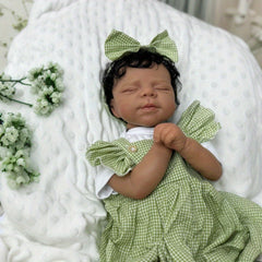 19 Inch Reborn Doll Green Gingham Dress