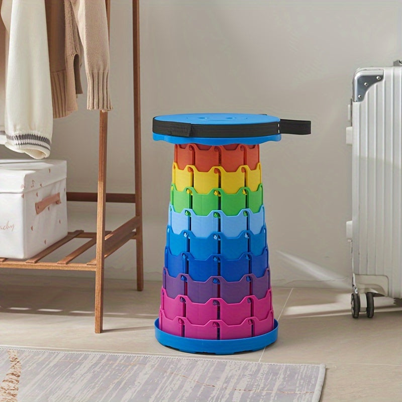 Portable Folding Stool Lightweight Plastic Stool With Carry Bag