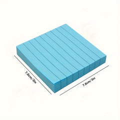 8pcs 400sheets Fluorescent Sticky Notes Student Memo Strips N Times Sticky Notes