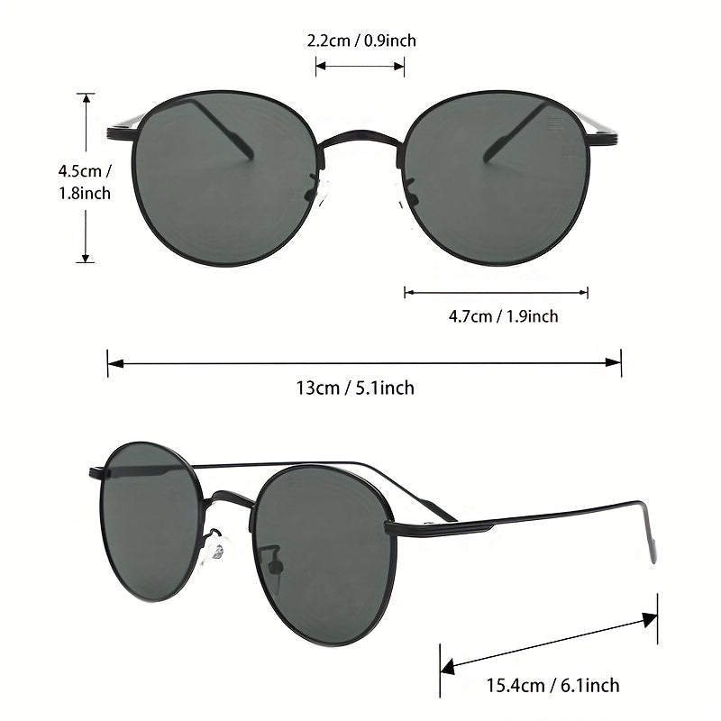Round Frame Metal Men's Sunglasses