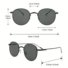 Round Frame Metal Men's Sunglasses