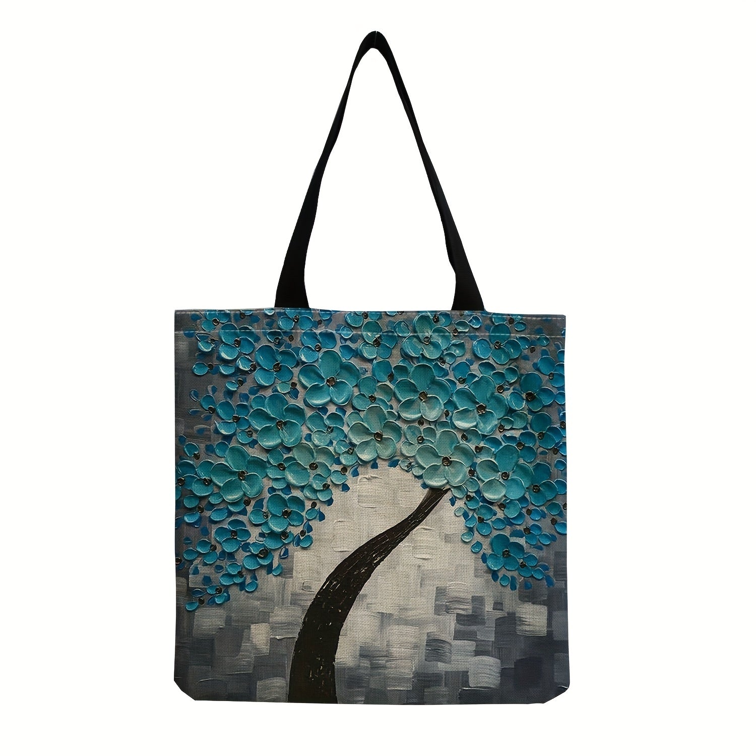 Abstract Pattern Canvas Shoulder Bag Lightweight Shopper Bag