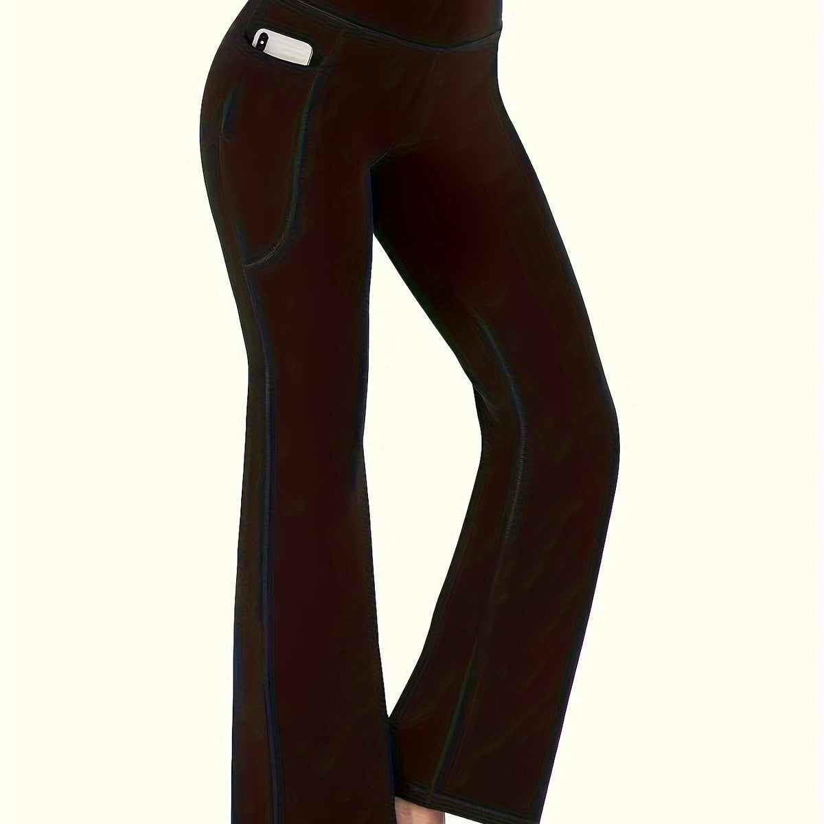 Women's High Waist Flare Leggings with Pockets