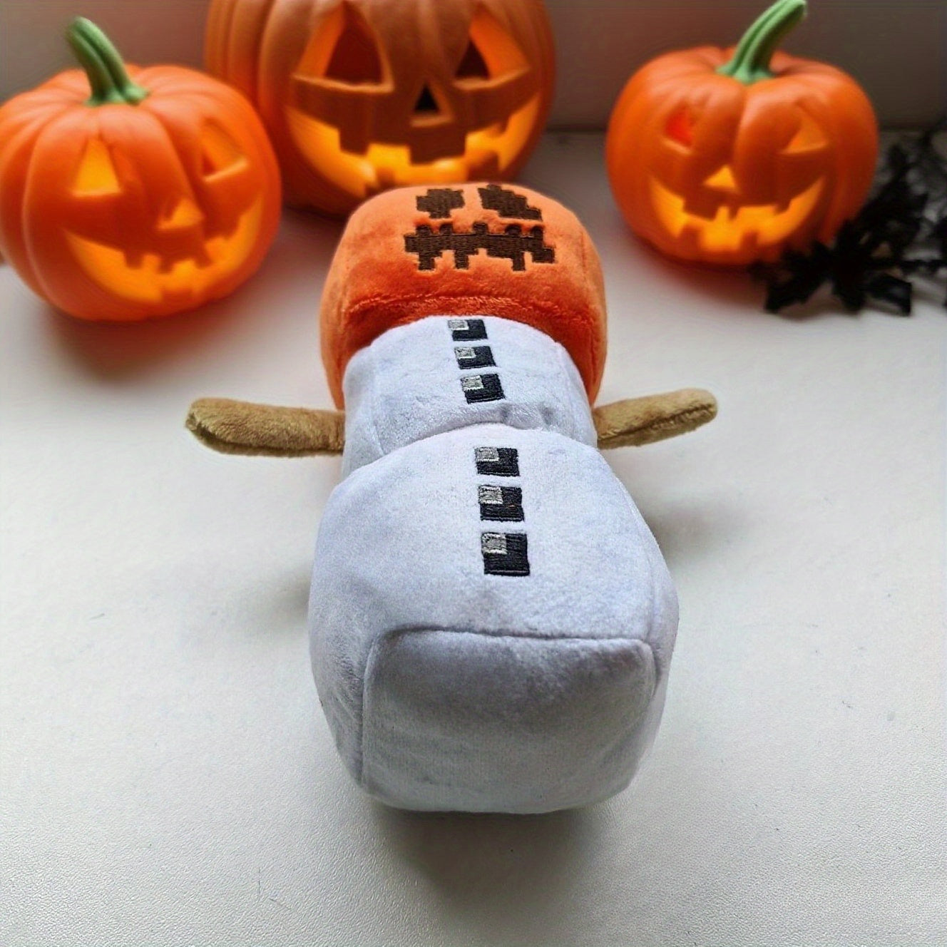 Halloween Plush Toy Block Style Pumpkin Doll for Kids