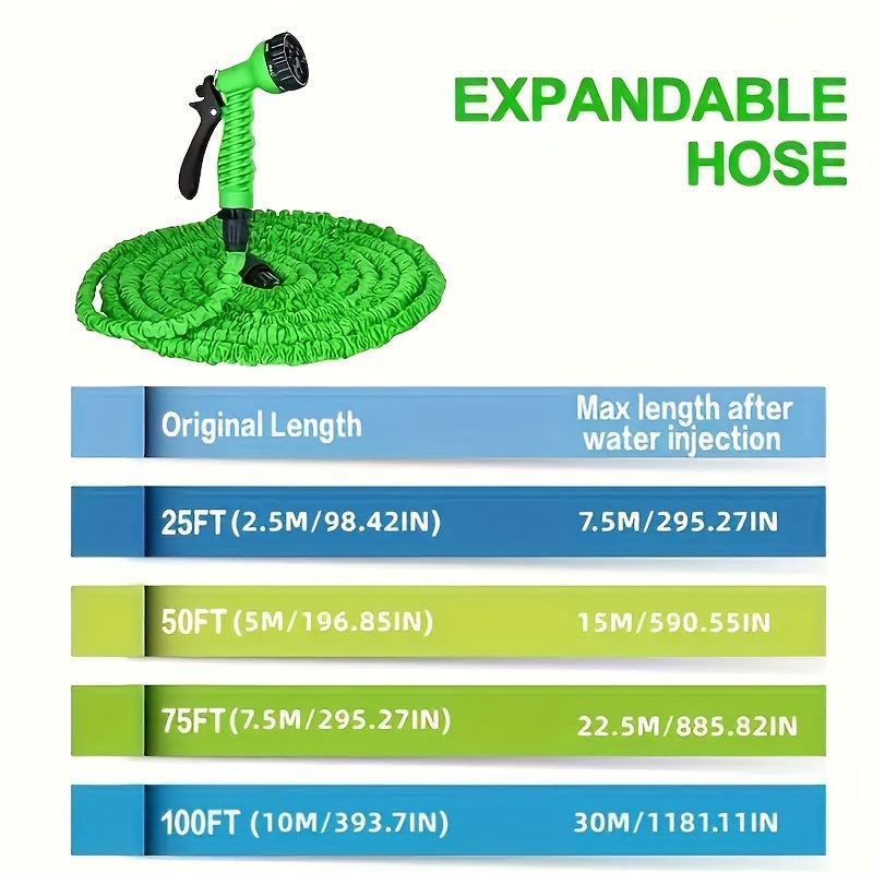 Expandable Garden Hose with Spray Nozzle
