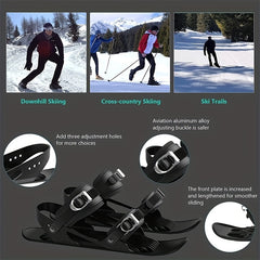 Mini Snow Shoes Mini Short Ski Skates For Snow Snowblades Adjustable Lightweight
