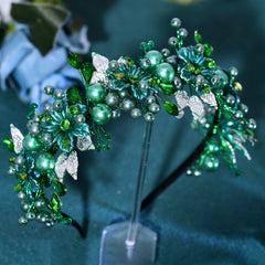 Beaded Braided Crown for Weddings Prom HP603