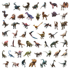 Dinosaur Doodle Stickers 50pcs Waterproof Decals for Laptop Water Bottles Helmet