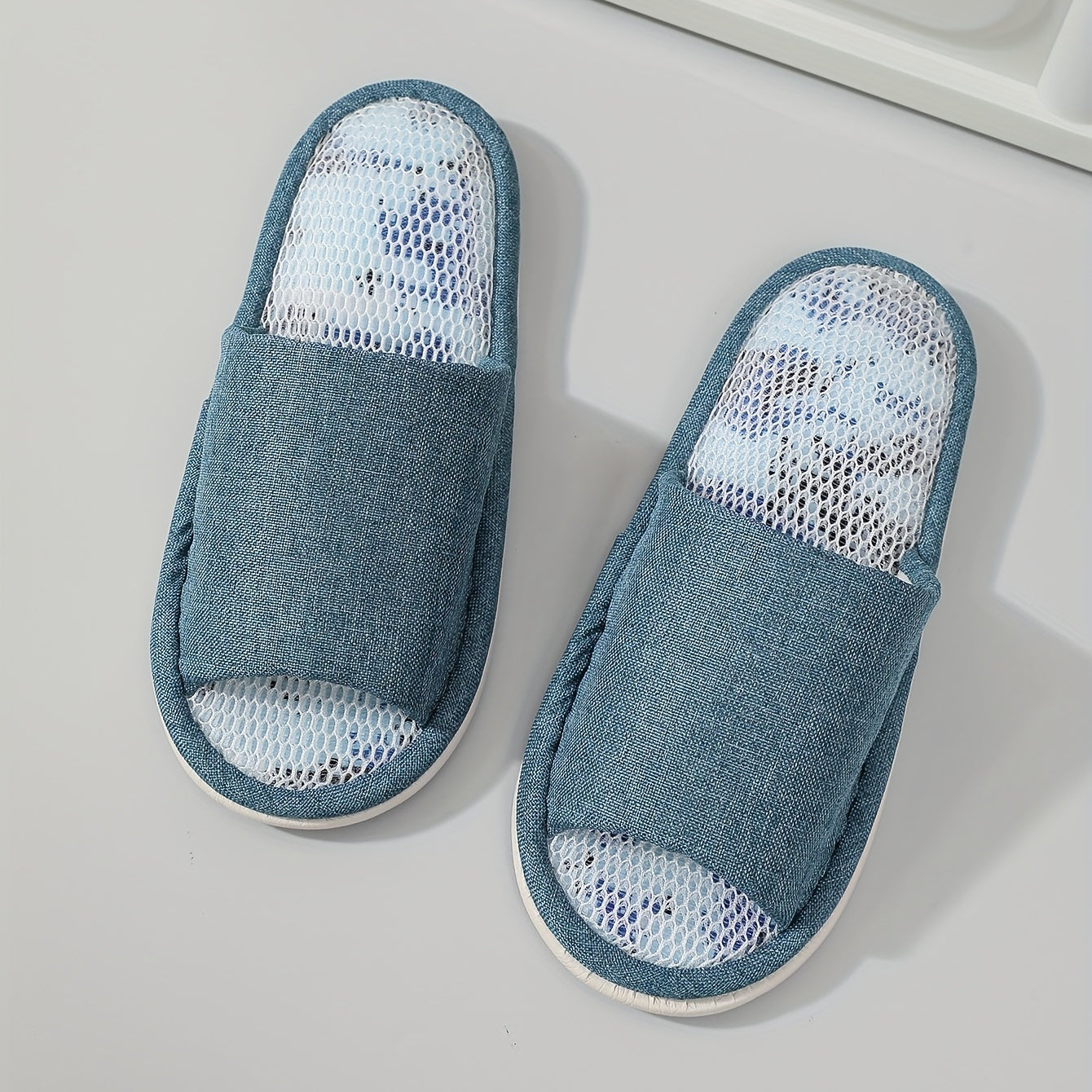 Men's Cozy Open Toe House Slippers Indoor Anti-slip Shoes