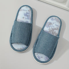 Men's Cozy Open Toe House Slippers Indoor Anti-slip Shoes