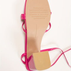 Women's Lace Up Heeled Sandals Strappy Chunky Heels Summer Sandals