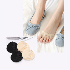 Women's Cotton Toe Topper Socks - Reusable Foot Cushions