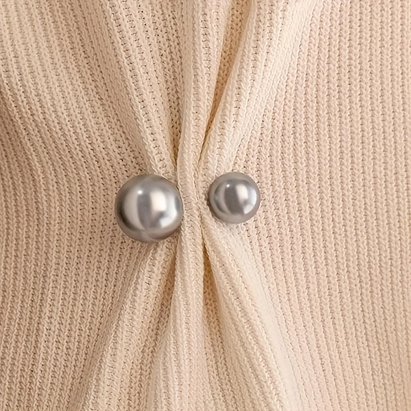 3pcs Faux Pearl Waist Pin Scarf Hijab Clip Set