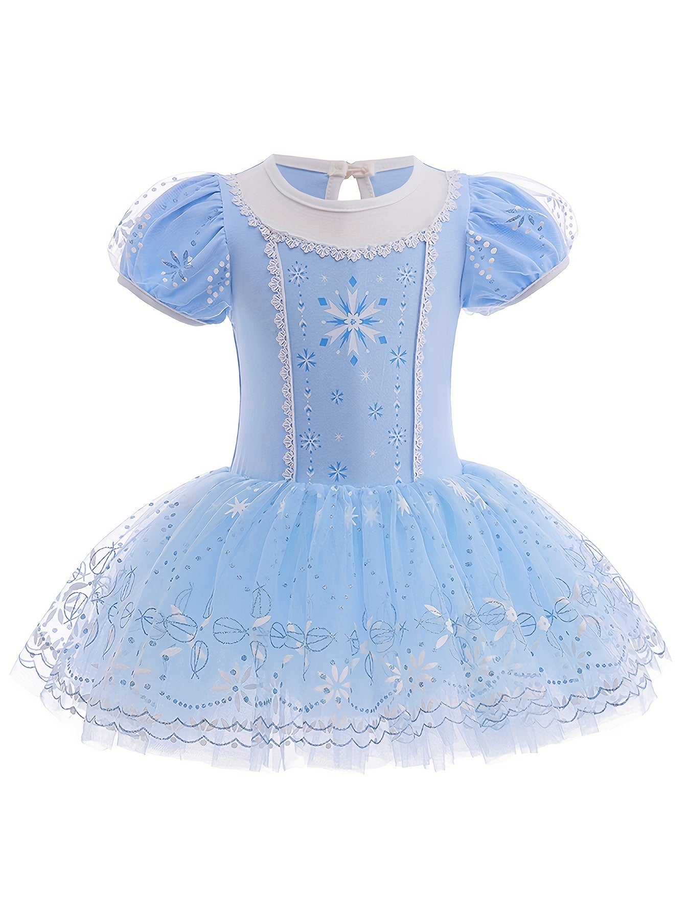 Snow Flake Tulle Tutu Ballet Dance Dress Leotard