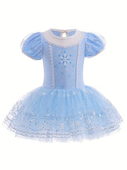 Snow Flake Tulle Tutu Ballet Dance Dress Leotard