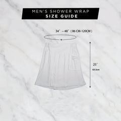 Men's Microfiber Bath Skirt Soft Absorbent Shower Wrap Towel