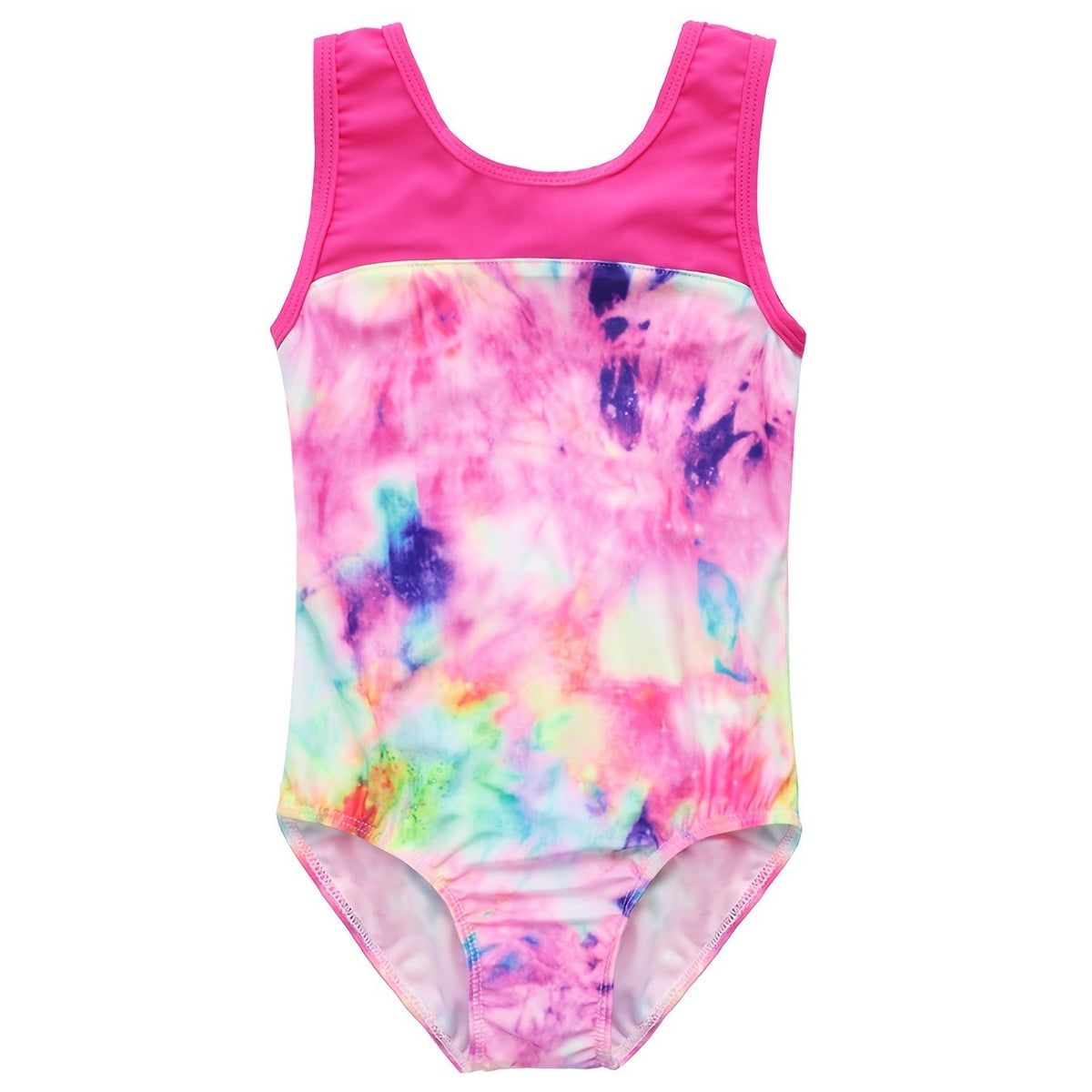 Toddler Girls Tie Dye Cut Out One Piece Swimsuit