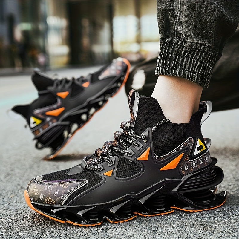 Men's Comfy Breathable Woven Knit Running Shoes