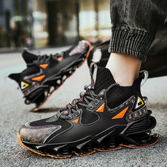 Men's Comfy Breathable Woven Knit Running Shoes