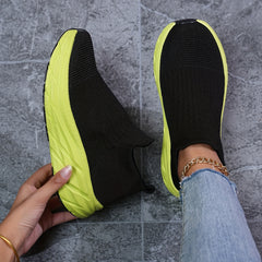 Women's Breathable Running Shoes Stylish Thick Bottom Sneakers
