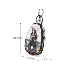 Colorful PU Leather Key Wallets Car Key Holder Case & Keychain Pouch